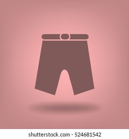 Flat icon. Shorts.