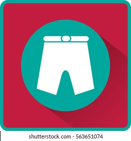Flat icon. Shorts.