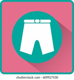 Flat icon. Shorts.
