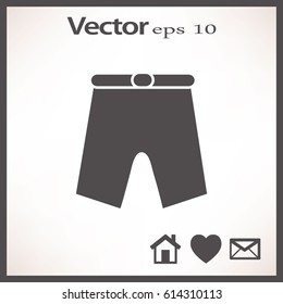 Flat icon. Shorts.