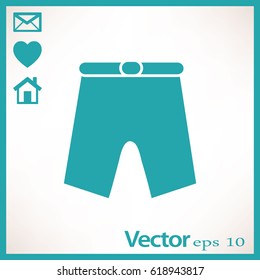 Flat icon. Shorts.