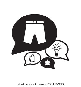Flat icon. Shorts.