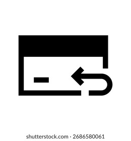 A flat icon showing the back of an ATM card for card details or security
