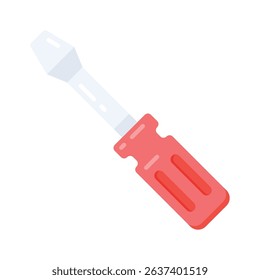 A flat icon showing screwdriver with ergonomic handle grip