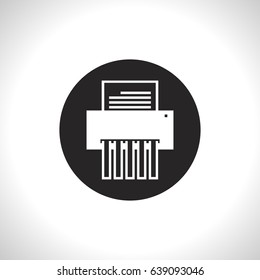flat icon of shredder