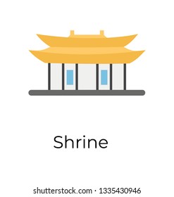Flat icon of shrine
