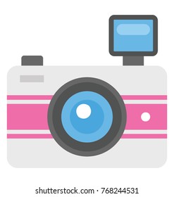 
Flat icon simple design of a camera
