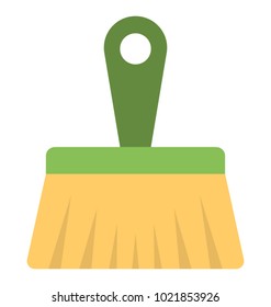 
Flat icon of a single sweeping brush 
