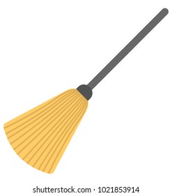 
Flat icon of a single thin broom
