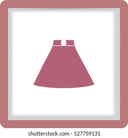 Flat icon. Skirt.