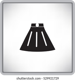 Flat icon. Skirt.
