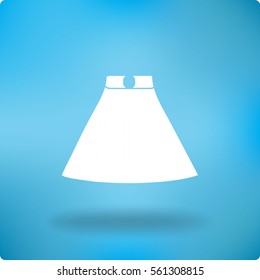 Flat icon. Skirt.