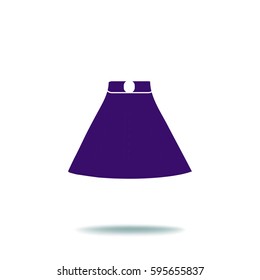 Flat icon. Skirt.