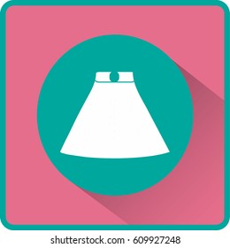 Flat icon. Skirt.