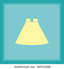 Flat icon. Skirt.