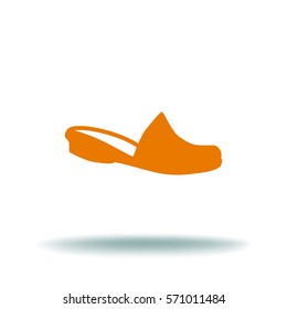 Flat icon. Slippers.