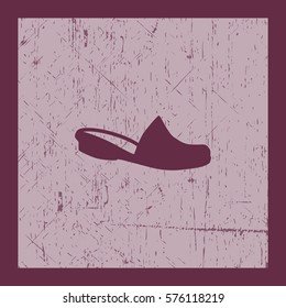 Flat icon. Slippers.