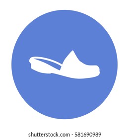 Flat icon. Slippers.