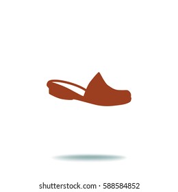 Flat icon. Slippers.
