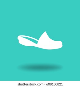 Flat icon. Slippers.