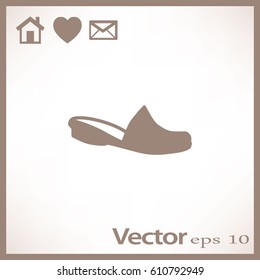Flat icon. Slippers.