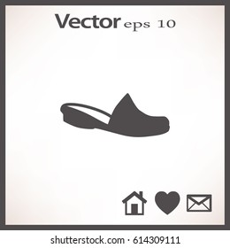 Flat icon. Slippers.
