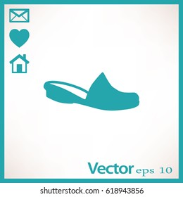 Flat icon. Slippers.