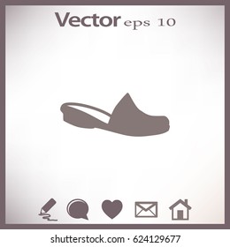 Flat icon. Slippers.