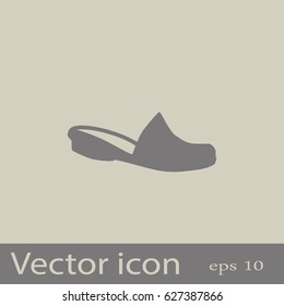 Flat icon. Slippers.