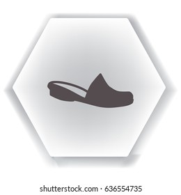 Flat icon. Slippers.