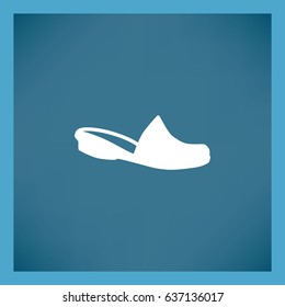 Flat icon. Slippers.