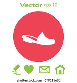 Flat icon. Slippers.