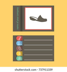 Flat icon. Slippers.