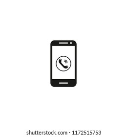 Flat icon of smartphone