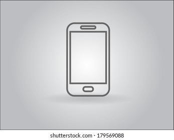 Flat icon of smartphone