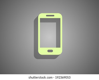 Flat icon of smartphone