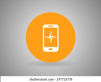 Flat icon of smartphone