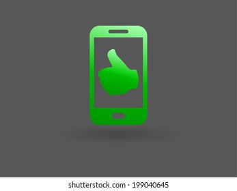 Flat icon of smartphone