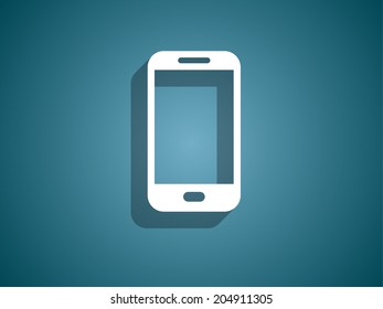 Flat icon of smartphone