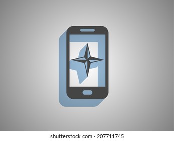Icono plano del smartphone