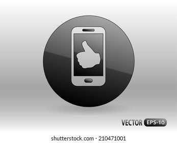 Flat icon of smartphone