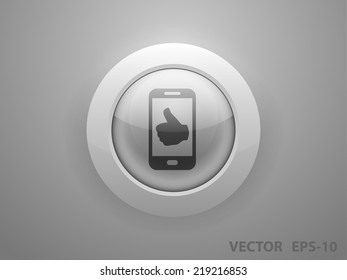 Flat icon of smartphone