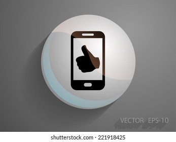Flachbild-Symbol für Smartphone