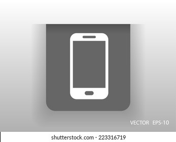 Flat icon of smartphone