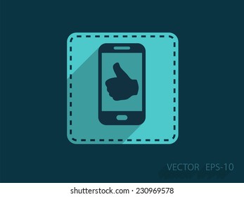 Icono plano del smartphone