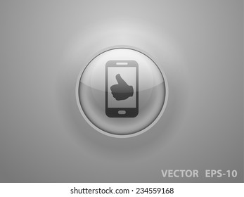 Flat icon of smartphone