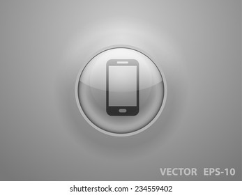 Flat icon of smartphone