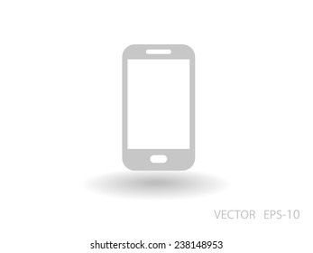 Flat icon of smartphone