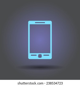 Flat icon of smartphone