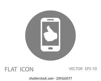 Flat icon of smartphone